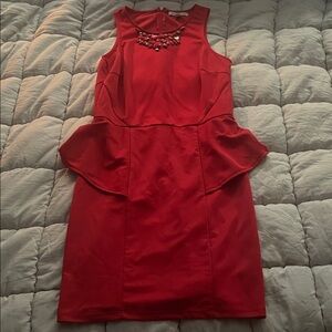 Charlotte Russe Red Peplum Mini Dress